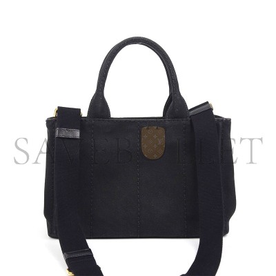PRADA DENIM BLACK DENIM SHOULDER BAG 1BG439 (28*20*15cm) 